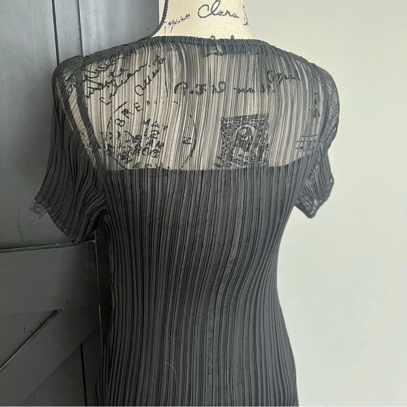 NWOT ALQUEMA Black Midi Dress Bohemian Casual Satin Women’s 8 - Picture 7 of 11